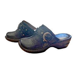 BOC Born Concept Mules Clogs Women Size 7 /38 M/W Karley BC3650 Black Leather